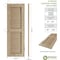 Ekena Millwork Rustic Two Equal Louver Hand Hewn Faux Wood Shutters (Per Pair), Primed Tan, 18"W x 68"H SHULV18X68HHPR - alternate 4